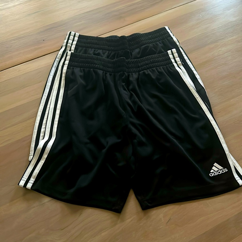 Adidas Classic 3 Strips Shorts size Youth Medium- 2 pairs